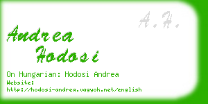 andrea hodosi business card